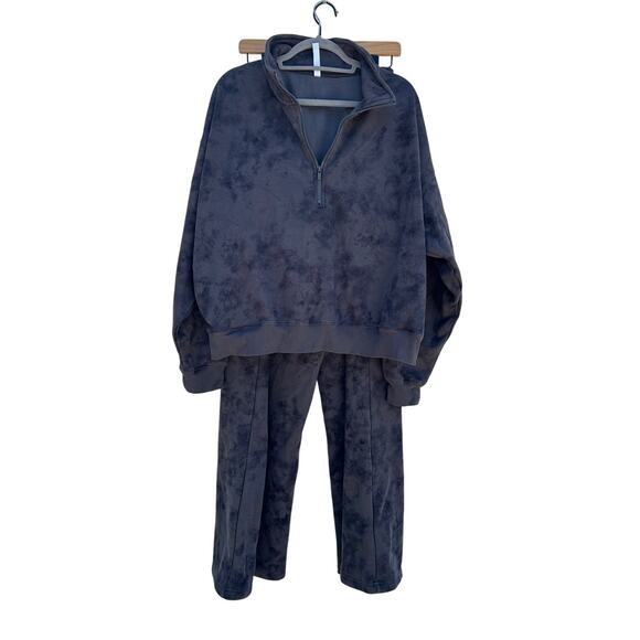 Fabletics‎ Wide Leg Sweatpants & Quarter Zip Sweatshirt Matching Outfit, XXL - Picture 1 of 10
